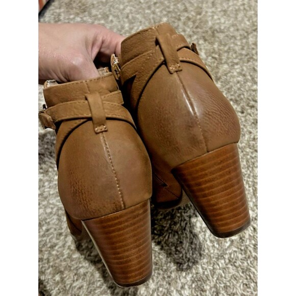 Vionic Ankle Boots Womens 8 Brown Upton Side Zip Almond Toe Casual Leather - Picture 4 of 10